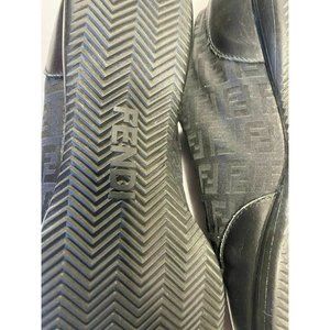 Fendi Black FF Monogram Zucca Leather Buckle Sneak